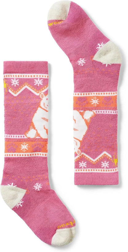 Smartwool Unisex Kids Wintersport Full Cushion Polar Bear Pattern Over-the-calf Socks (Toddler/Little Kid/Big Kid)