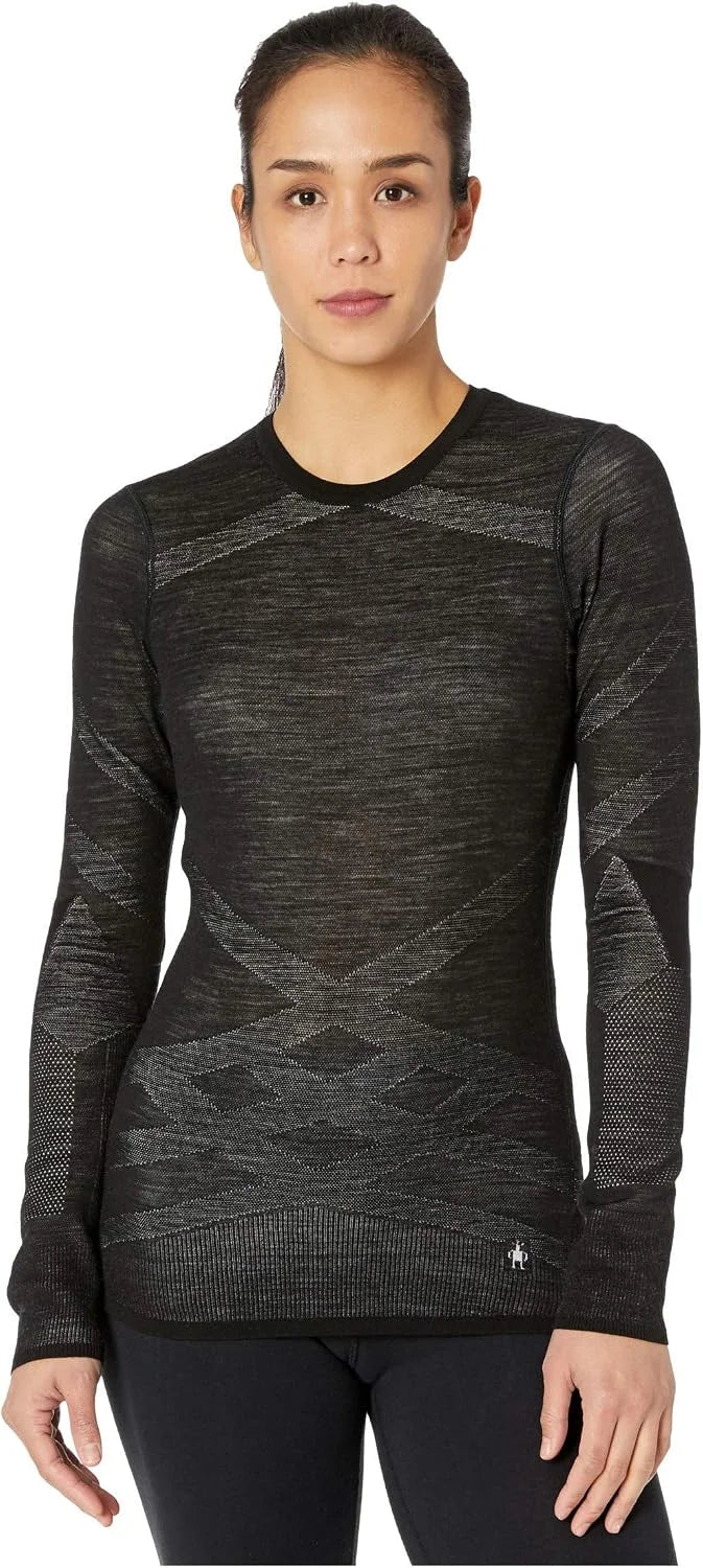 SmartWool Women's Intraknit Thermal Merino Base Layer Crew, Breathable Merino Wool Long Sleeve Shirt