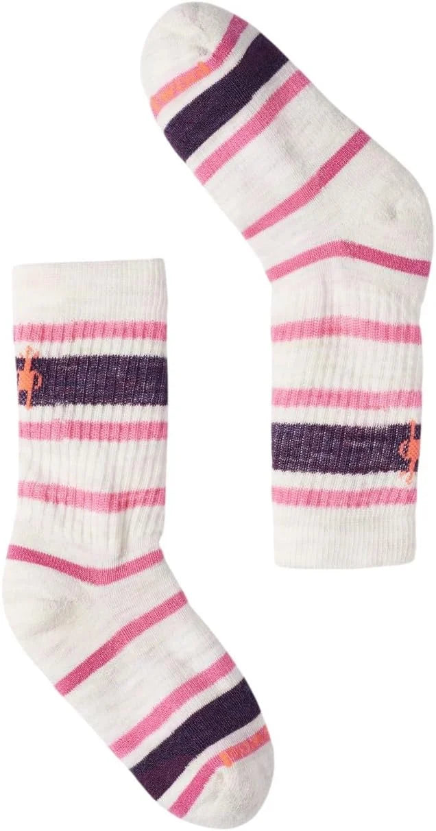 Smartwool Unisex Kids Hike Light Cushion Striped Crew Socks (Toddler/Little Kid/Big Kid)
