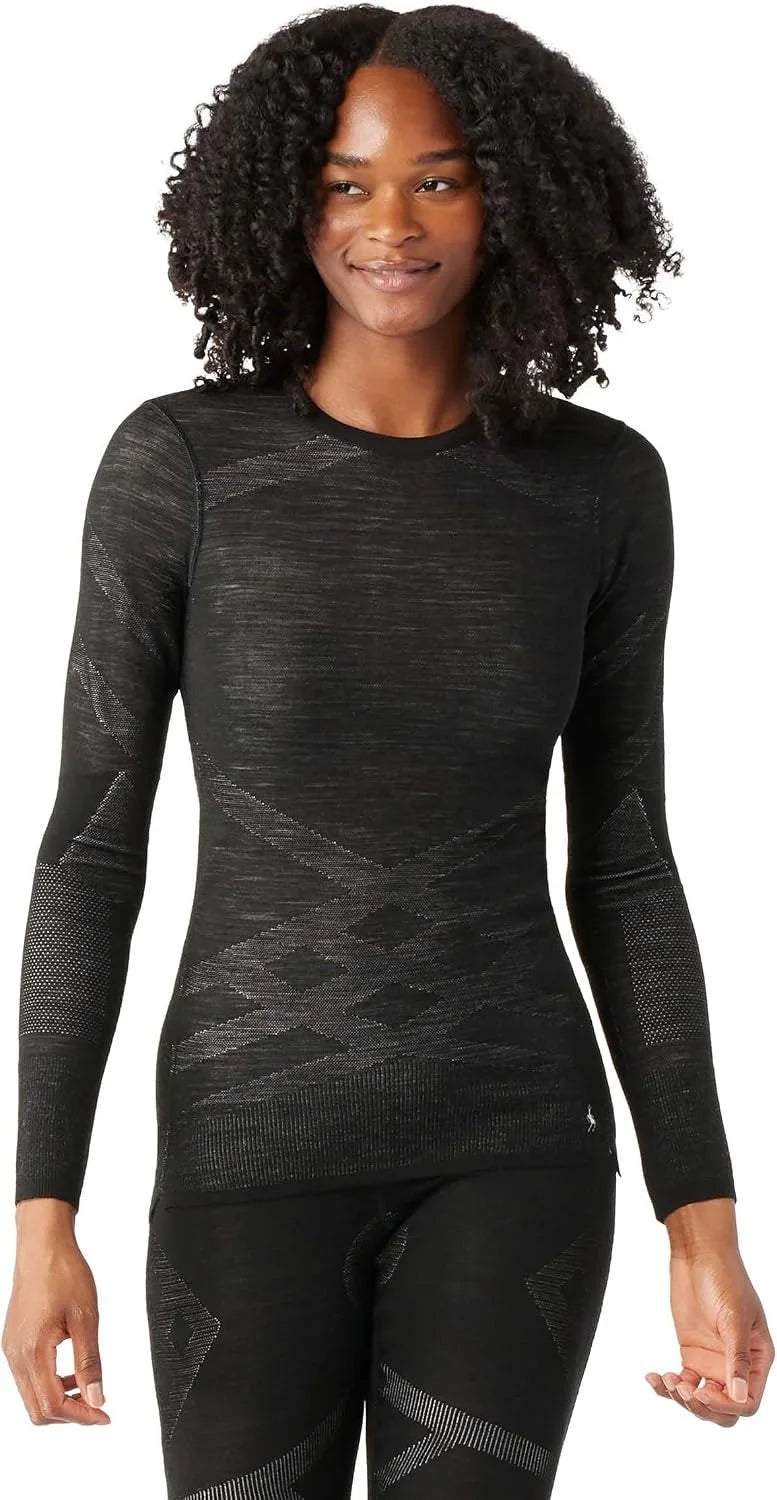 SmartWool Women's Intraknit Thermal Merino Base Layer Crew, Breathable Merino Wool Long Sleeve Shirt
