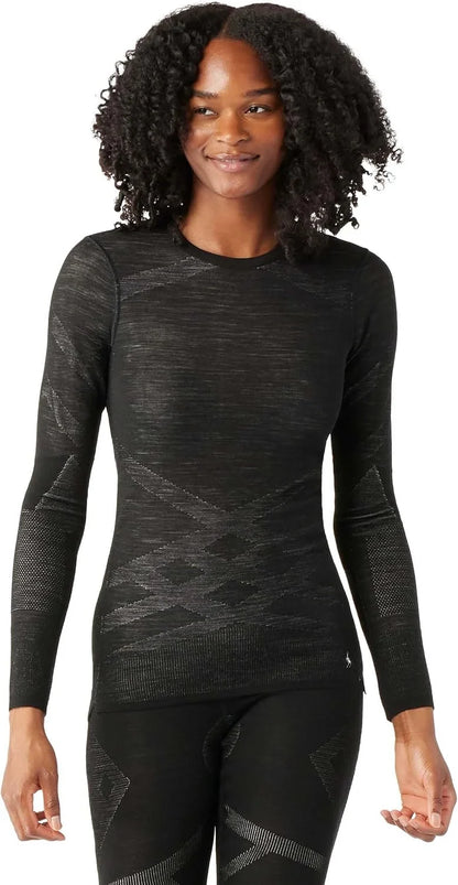 SmartWool Women's Intraknit Thermal Merino Base Layer Crew, Breathable Merino Wool Long Sleeve Shirt