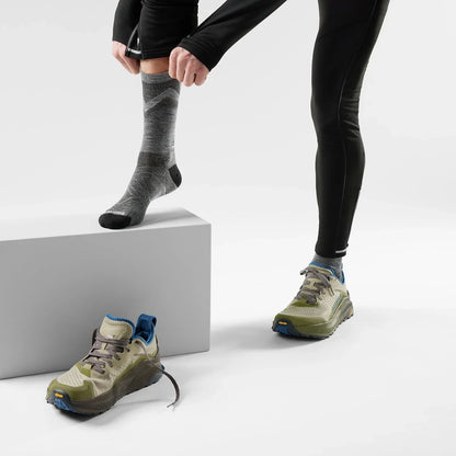 Smartwool Men's Run Zero Cushion Mid Crew Pattern Socks